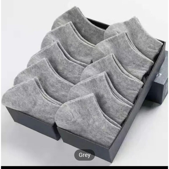 GRAY ankle sock bundle 5 pair - Picture 1 of 3